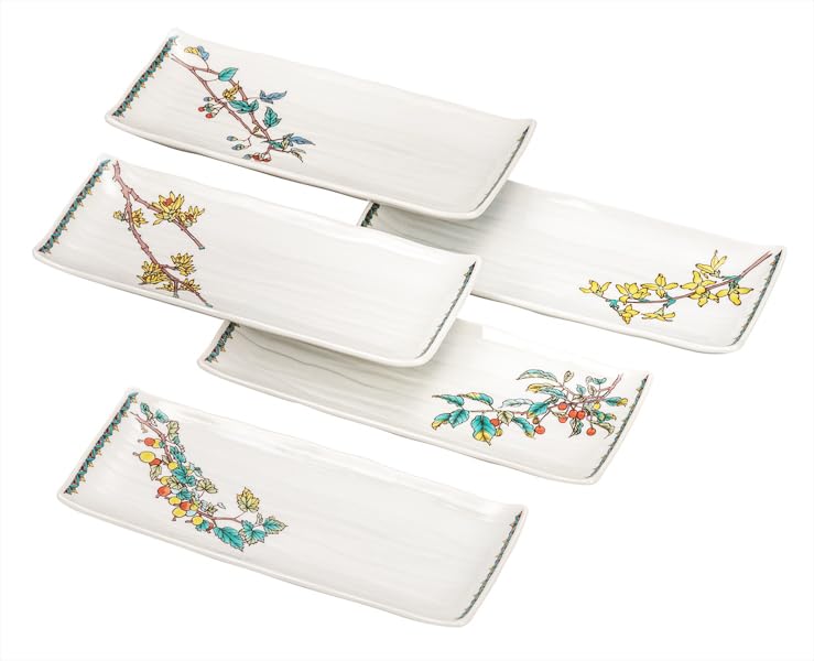 ナカマル『九谷焼』9号皿揃果実絵変り K9-100