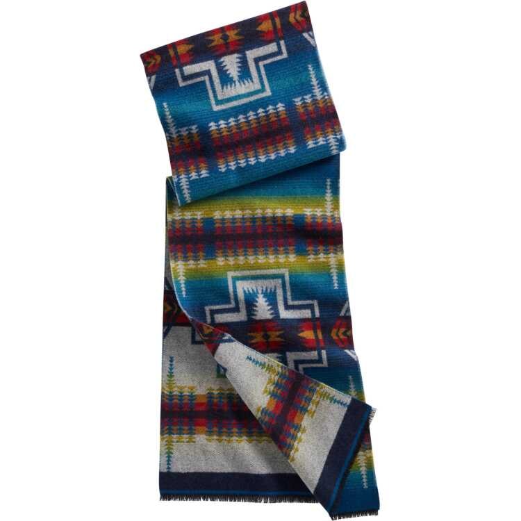 ジャガードスカーフ Century Harding Royal Blue 193×30.5cm #19801537-969