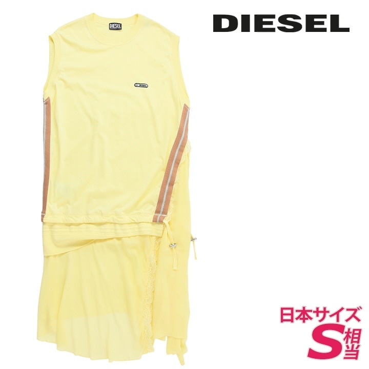 ノースリーブワンピース レディース D-ROLLACE レースアクセント アシンメトリー die-l-t-g4-2hh