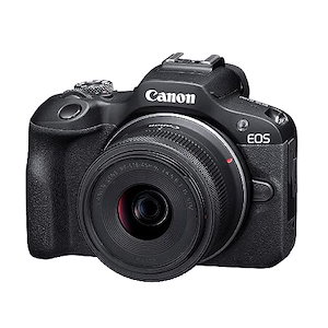 Canon ミラーレス一眼カメラ EOS R100 標準ズームレンズキット(RF-S18-45) ブ