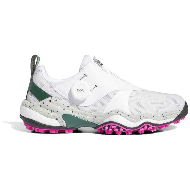 アディダス　ゴルフシューズ ウィメンズ コードカオス 25 ボア ［レディース /23.0cm /幅：2E］ ホワイト×シルバーMET×カレッジグリーン　NKZ95