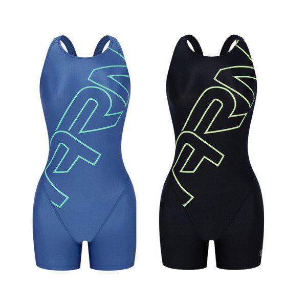 ネオン選手3部半身レーサーバック屋内水着 A4BL1CE02(BLK,BGY)-ブラ別途購入