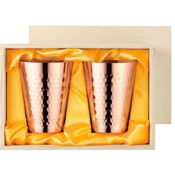 タンブラー 保温 アサヒ CNE974 純銅タンブラー 350ml 2PCS木箱入