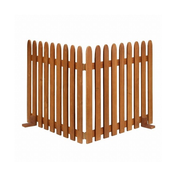 住まいスタイル WF-142F-LBR 折り畳めるウッドフェンス142×71(縦ストライプ) 1枚組 ライトブラウン メーカー直送