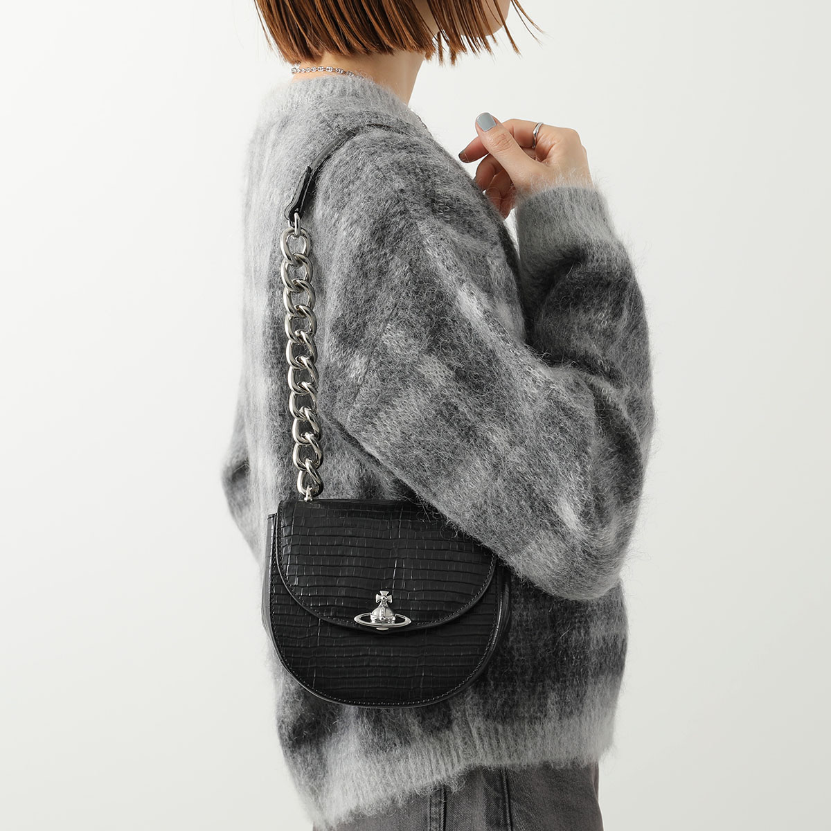 Vivienne Westwood ヴィヴィアンウエストウッド ハンドバッグ JODIE SADDLE BAG 4603000DW L00C0 レディース オーブ チェーンショルダー レザー 鞄 N