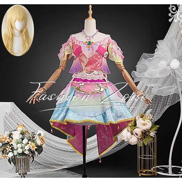 アイカツアイドルカツドウ 風 星宮いちご 魚座ドレス コスプレ衣装 ウィッグ イベント ハロウィン変装 クリスマス仮装