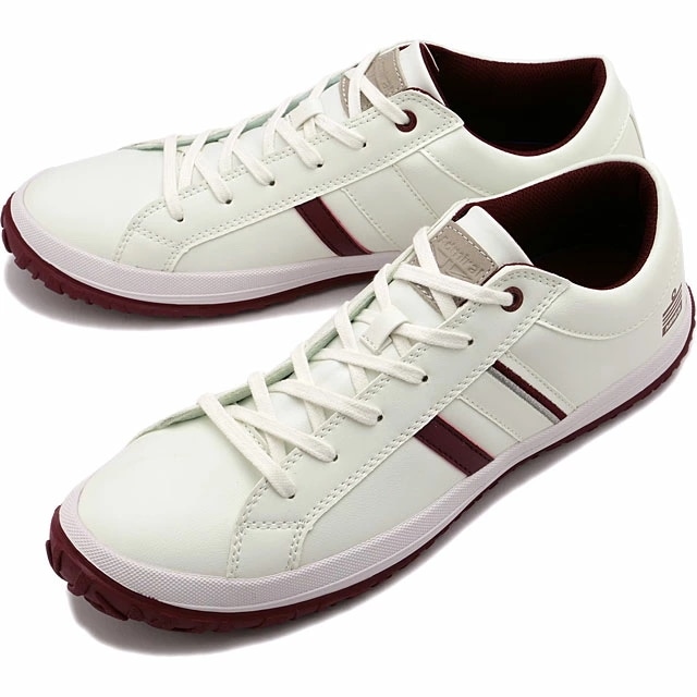 スニーカー アルビー [AD801] ALBIE メンズ 靴 カジュアルシューズ White/Burgundy ホワイト 正規取扱店