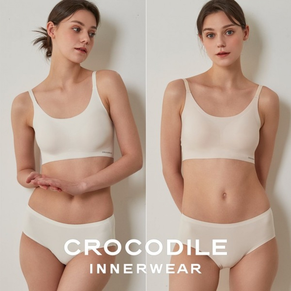 (クロコダイルインナー) ライクラシェロンストラップアドミレーションブラオートミールベージュ 4点セット CDW3M2930_T