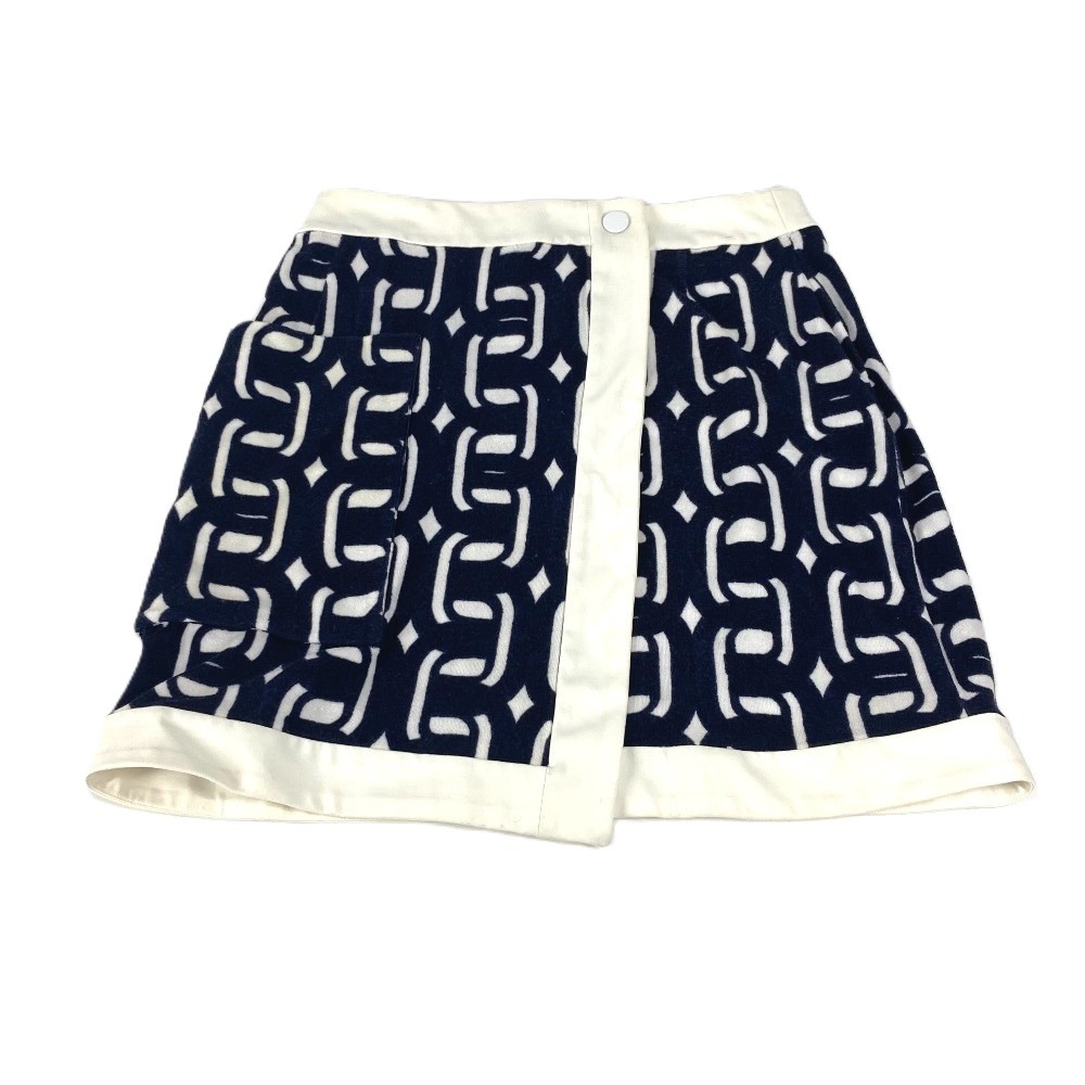 スカート ロゴ アパレル ボトムス バイカラー コットン ネイビー