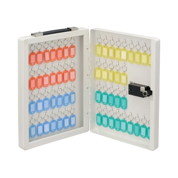 （まとめ）ダイヤル式キーボックス 60個収容[x3セット]