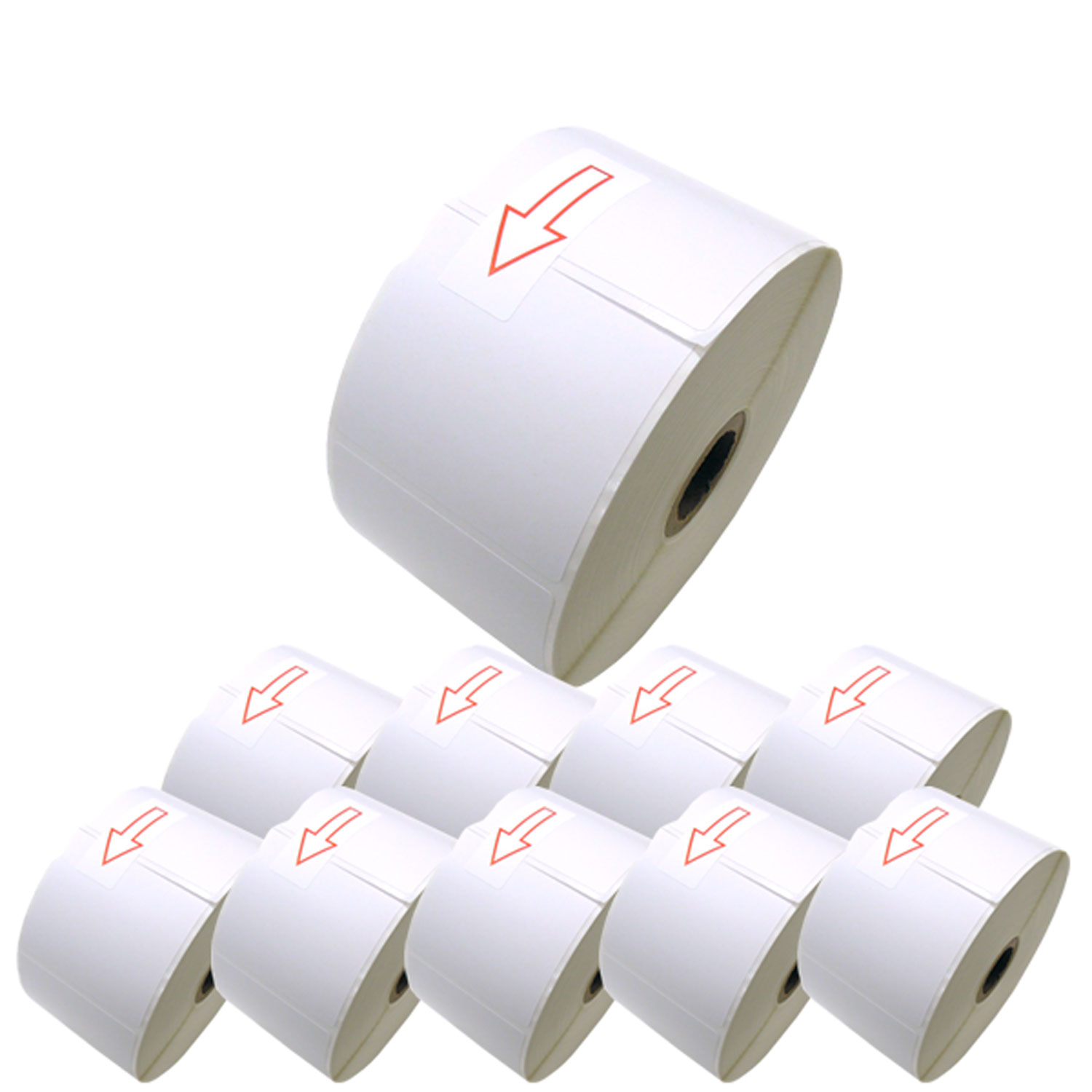 ブラザー用 RDロール プレカット紙ラベル (感熱紙) RD-U04J1 互換品 60mm×60mm 蛍光増白剤不使用 1126枚入り 10個セット