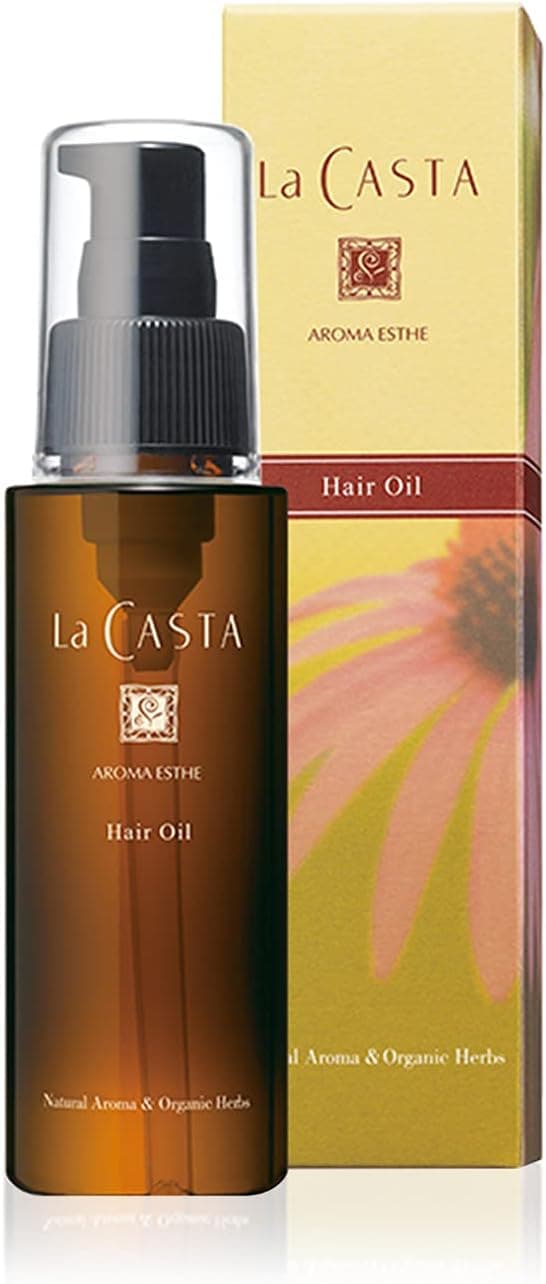 La CASTA ラ・カスタ アロマエステ ヘアオイル 洗い流さないヘアトリートメント/髪の美容液 髪が太い・多い ノンシリコン スタイリングにも フレッシュ トラスハーブの香り ー シトラス 1 個
