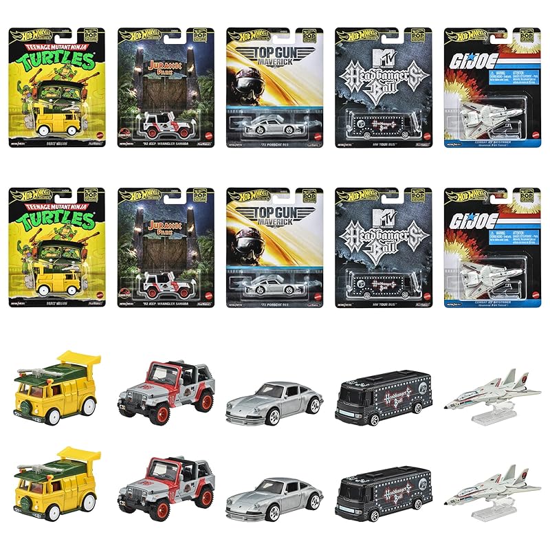 ホットウィール(Hot Wheels) ポップカルチャー アソート 乗り物おもちゃ ミニカー 10台入り BOX販売 3歳から マルチ 986K-HXD63