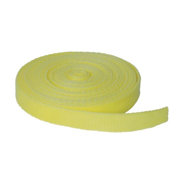 （まとめ）ネット緩衝材 幅約8cmx20M イエロー TNKL-20 Y 1巻 [x5セット]