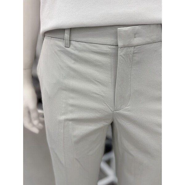 男性 伸縮性の良いナイロンスパン 夏 冷感 クールマックス スラックス パンツ カジュアルパンツ 2カラー_JK