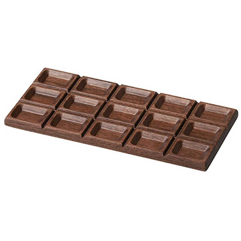 ヤマコー　用美 業務用 木製・板チョコ型プレート ブラウン yamaco32498　YAMACO32498