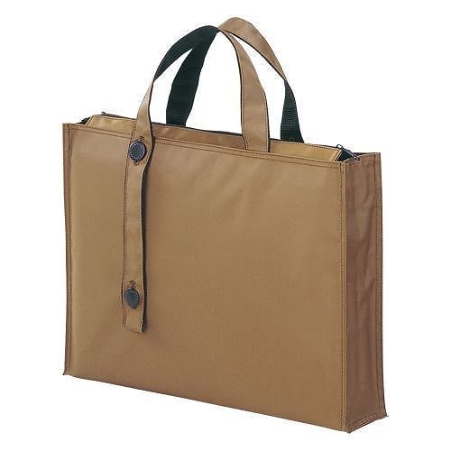 （まとめ買い）キャリングバッグ ワイド 茶 A-7651-9 00010536 [x3]