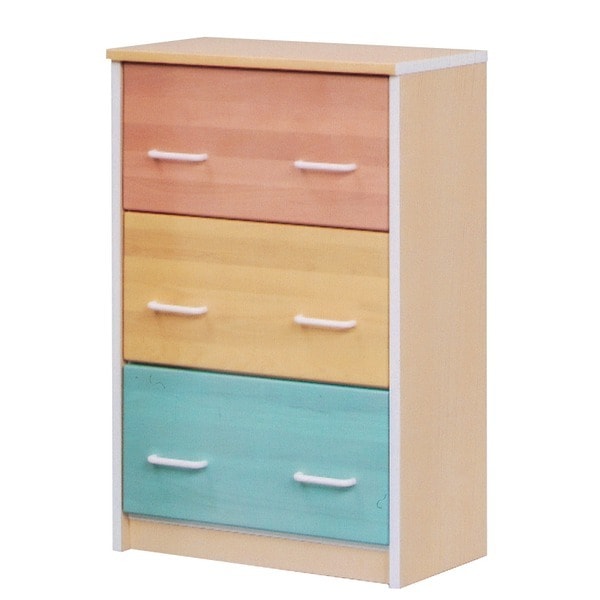 3段チェスト(子供部屋家具) 木製(天然木) 幅60cm奥行34cm 日本製 ナチュラル ANJUあんじゅ 完成品