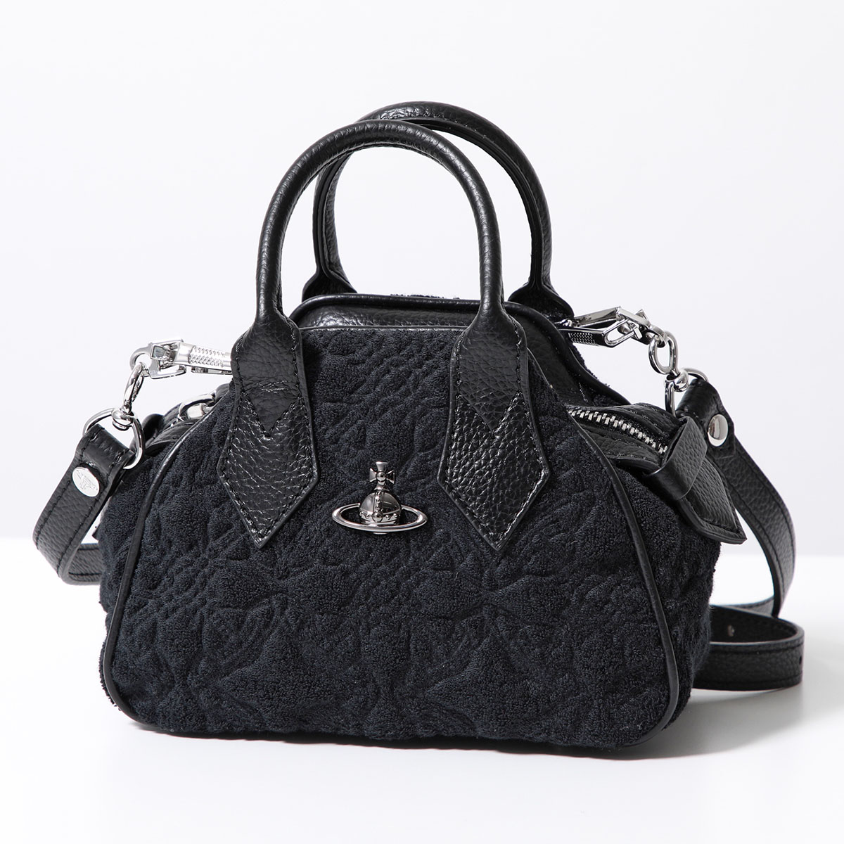 Vivienne Westwood ヴィヴィアンウエストウッド ショルダーバッグ MINI YASMINE ヤスミン 5202006IU K003E レディース パイル地 オーブ 鞄 N401/BLA