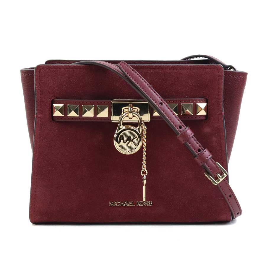 マイケルコース Michael Kors ショルダーバッグ レザー/スエード ボルドー レディース h31579a