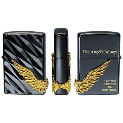 ZIPPO ジッポー ジッポライター エンジェルウィング シリアルナンバー入り 限定1000個 ブラックゴールド PAW-2022BN