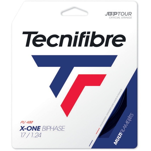 Tecnifibre (テクニファイバー) 硬式テニス用 ガット X-ONE BIPHASE ブラック 1.24mm TFSG201 BK