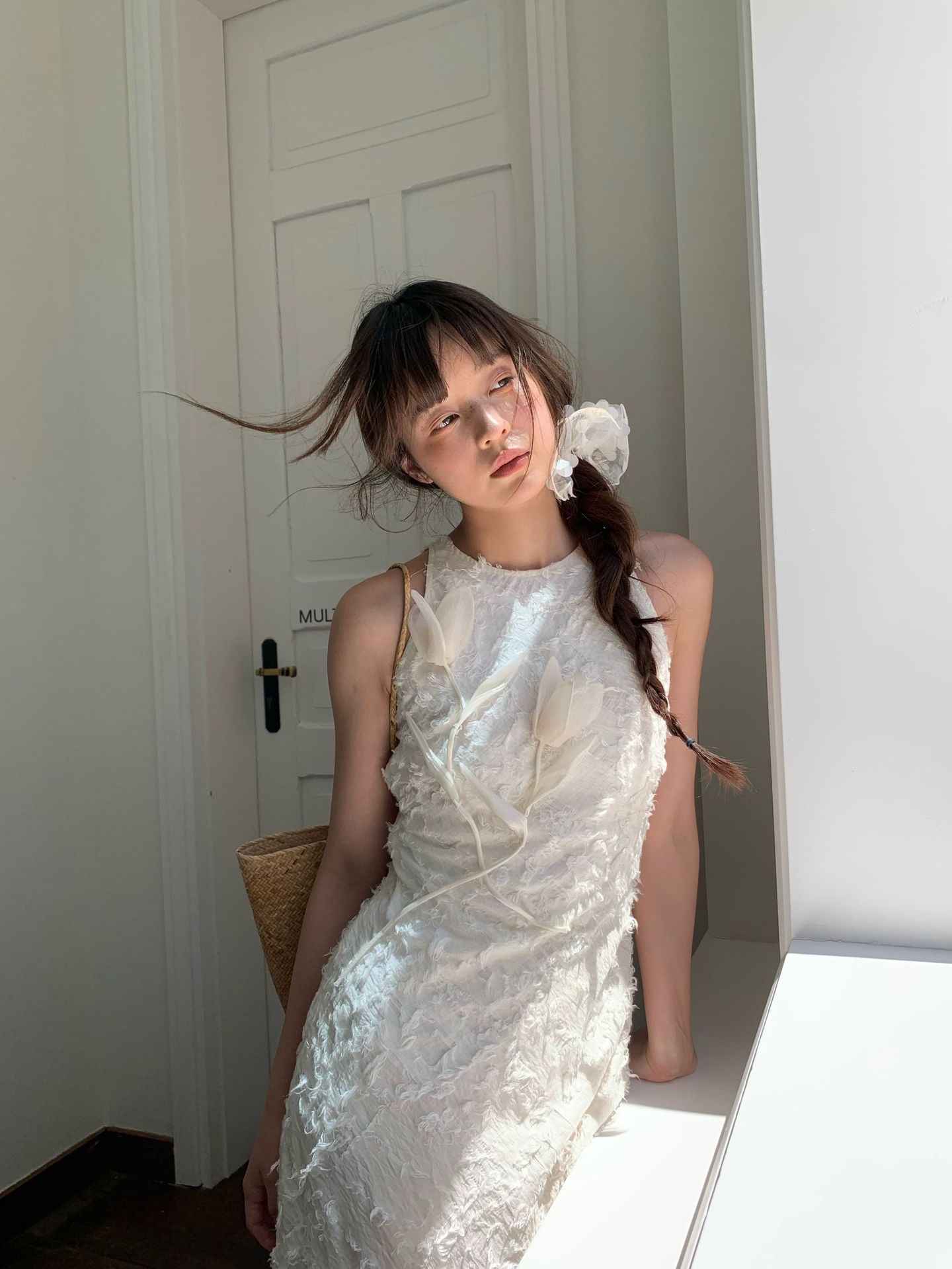 5.26商人の日の夏のタイプ25夏のフランスの名媛の重工業のタキシードの精巧な立体の花のワンピースs 5633