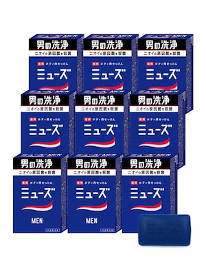 【医薬部外品】固形石鹸 ミューズ メン 男性 メンズ 消臭 135g 9個