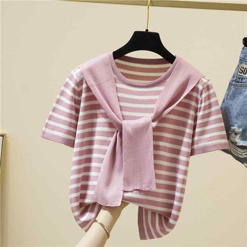 レディース ファッション 服 オシャレ カワイイ シンプル 大人カワイイ 大きいサイズ 西洋 秋 ネイビーカラー ストライプ セーター トップス 5,199円