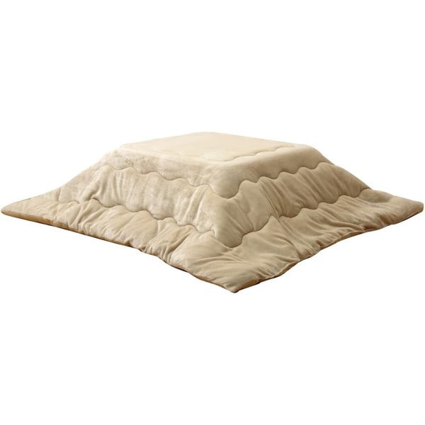 1380000002876 こたつ布団 長方形 無地 フランネル リバーシブル 掛け単品 17フランIT 抗菌防臭 ベージュ 205×205cm メーカー直送