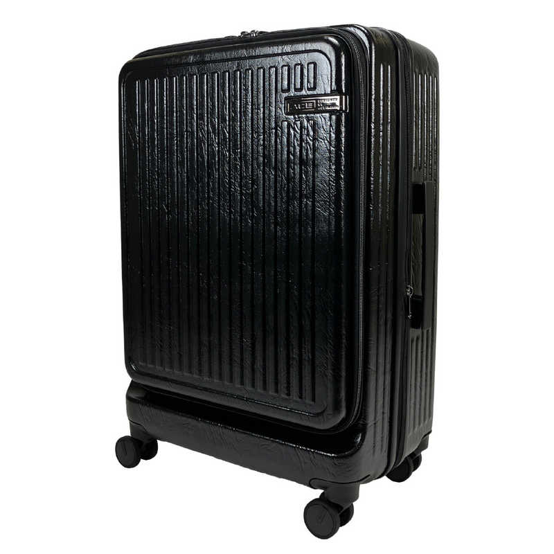ACE　DESINED BY ACE IN JAPAN フロントオープンラゲージ 67-75L 拡張型サイズ ［TSAロック搭載］ レザーシボブラック　ACE-548211