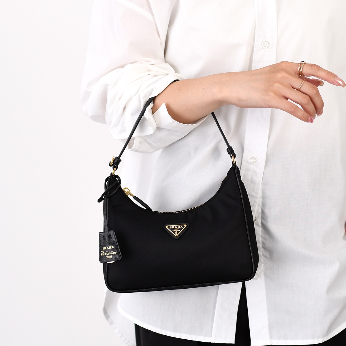 バッグ ハンドバッグ Re-Edition 2005 リナイロン Re-Nylon ミニバッグ 1N204M R064 レディース ブラック 黒 ナイロン トライアングルロゴ