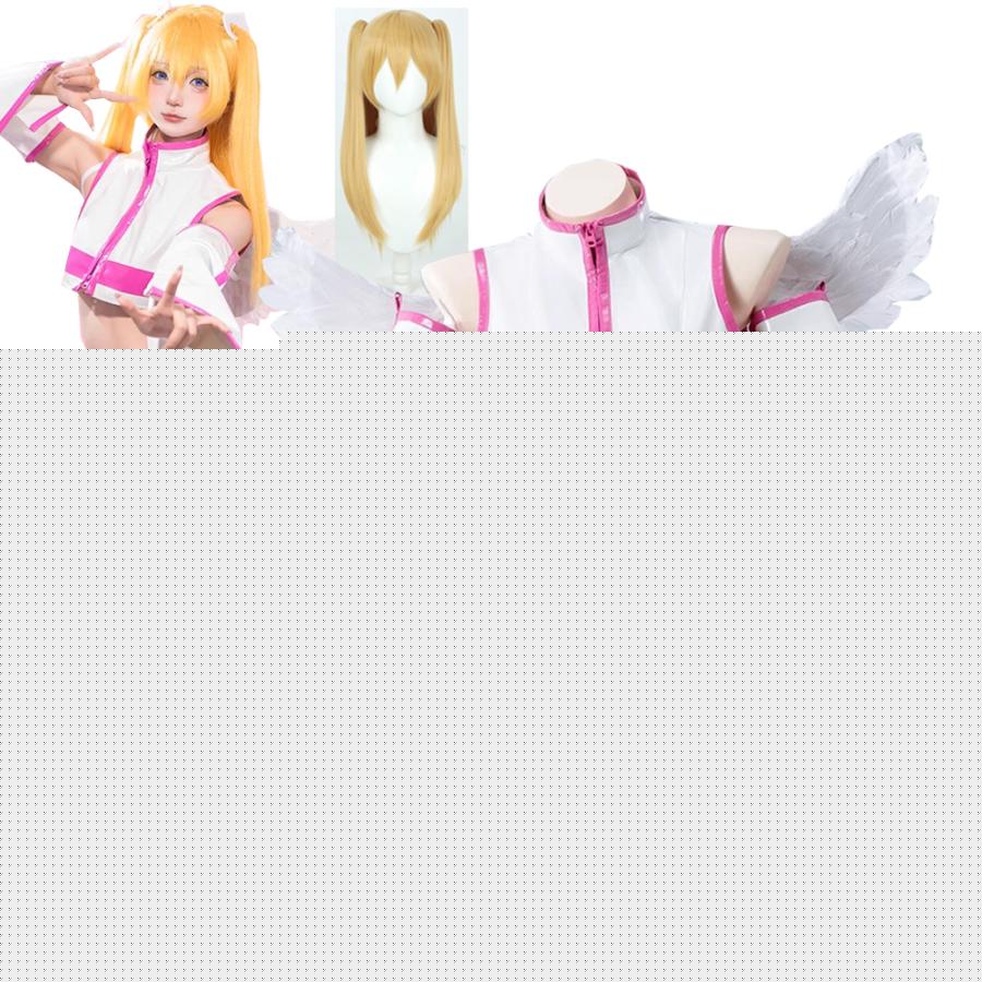 2.5次元の誘惑 リリエル コスプレ衣装 翼付き ウィッグ能 天乃リリサ cosplay 仮装 イベント ステージ服 舞台 ハロウィン クリスマス