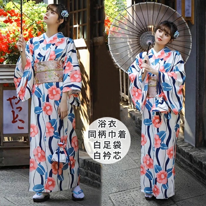 花柄 浴衣 セット レディース 浴衣セット 大人 着物 和服 コスプレ コスチューム 女性 高校生 花柄 ルームウェア 夏 女性 ゆかた 派手 可愛い おしゃれ きれいめ イベント 成人式 夏祭り