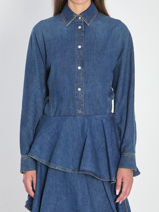 ALAIA Women Shirts AA9C0988D004B BLUE