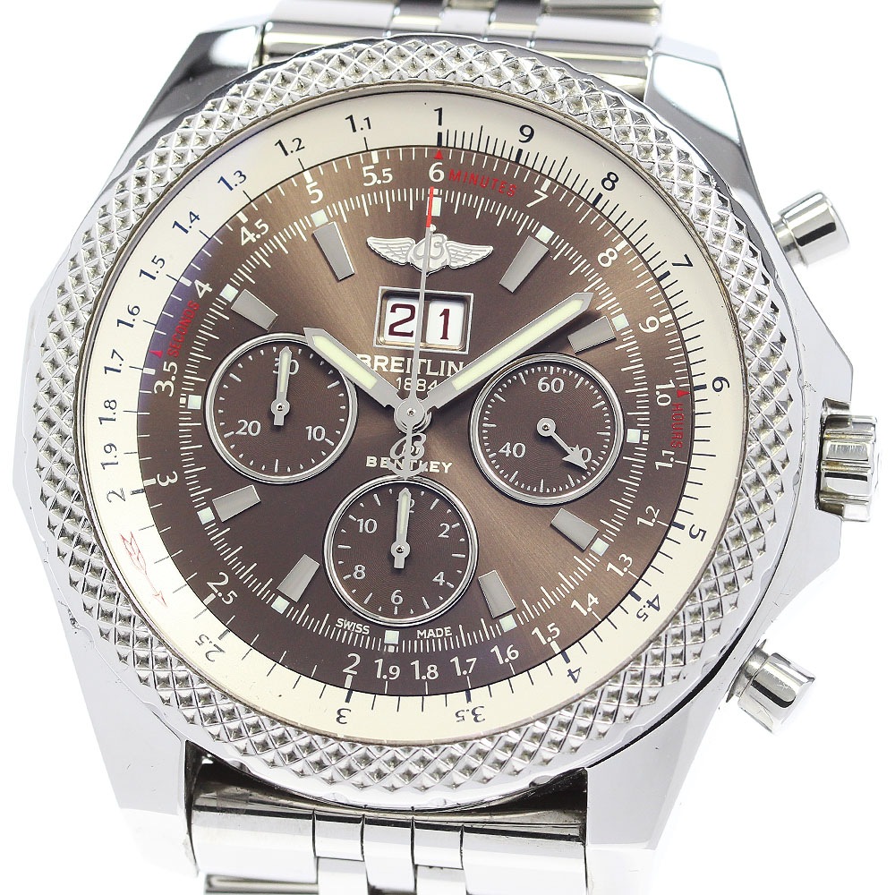 ブライトリング BREITLING A44364 ベントレー6.75 クロノグラフ デイト 自動巻き メンズ _860510【中古】