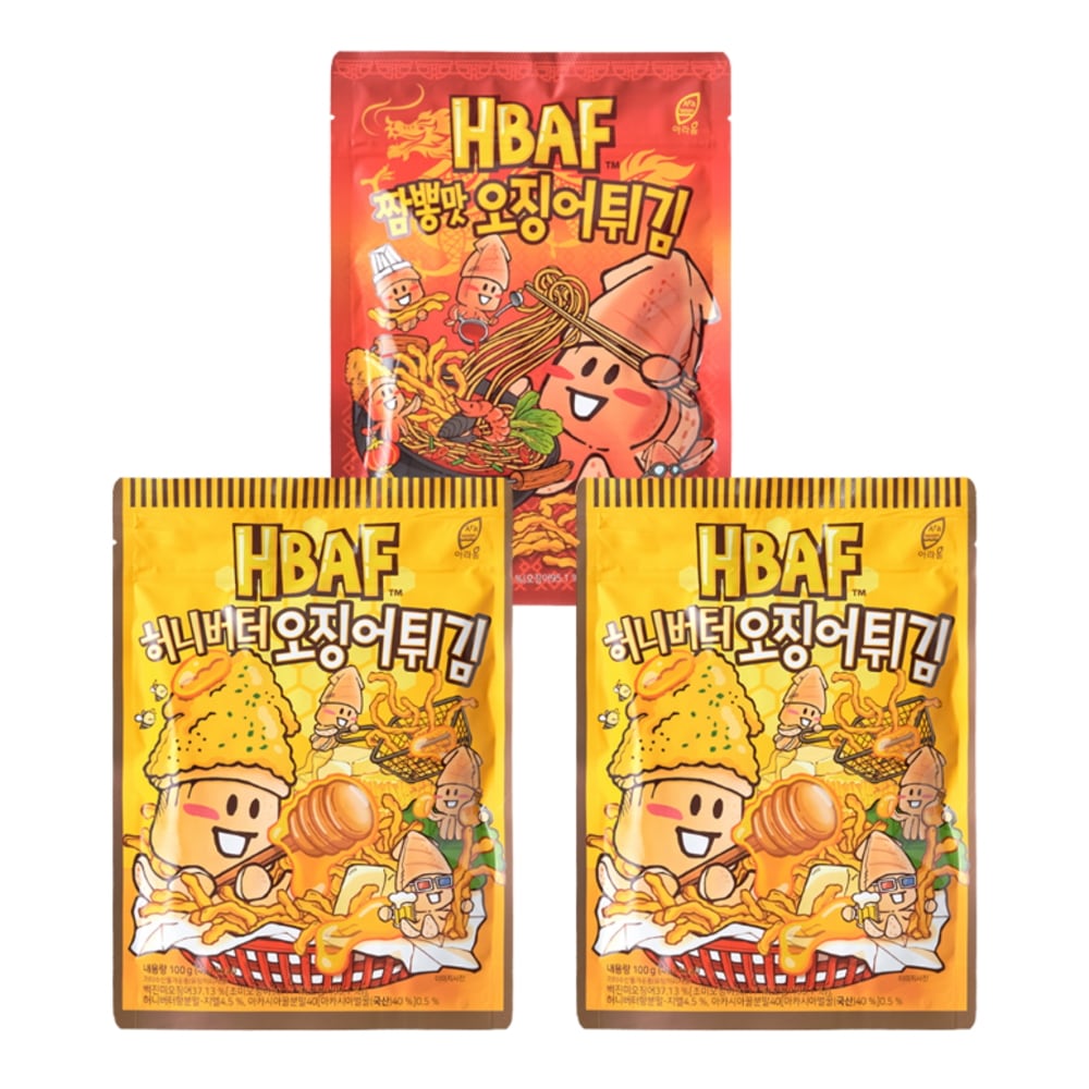 バフイカフライジーンズフライフライハニーバターフレーバーチャンポン味100g x 3個