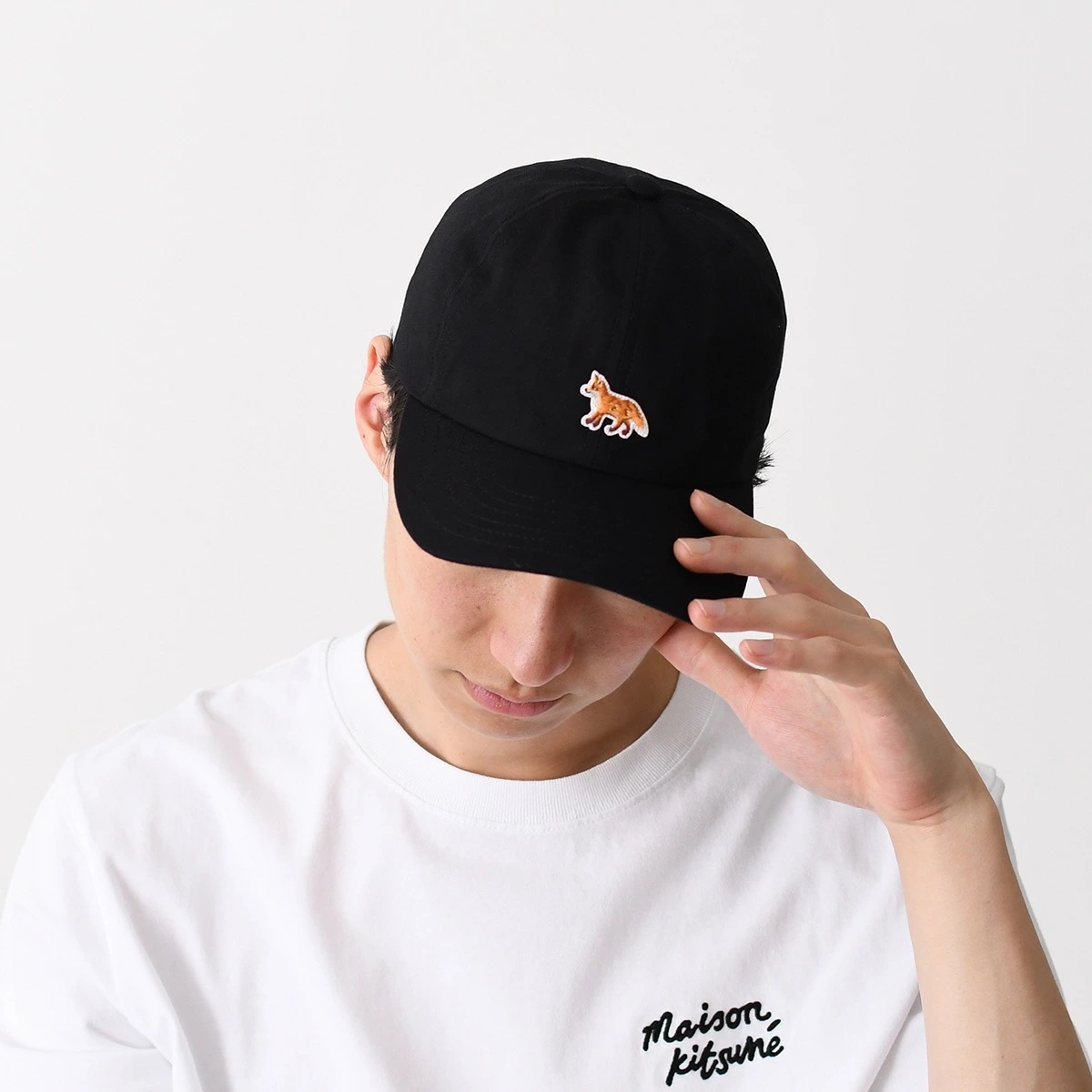 帽子 キャップ ベイビー フォックス 6P CAP OW06109 WB0026 メンズ ユニセックス ブラック BLACK コットンキャンバス