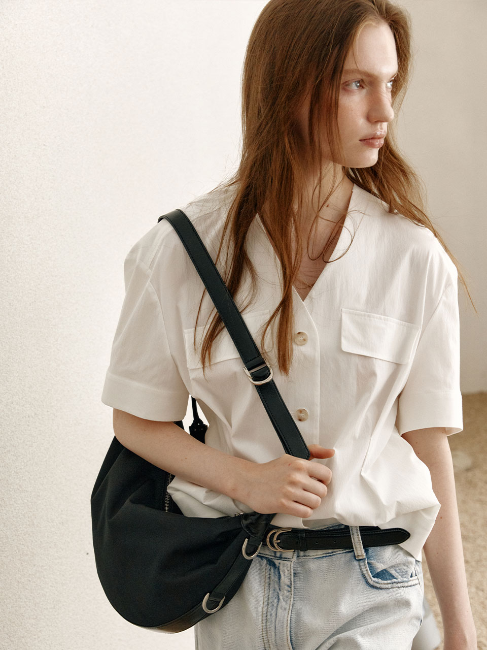 【JOY GRYSON】JUNE HOBO BAG MEDIUM NYLON : 3COLORS