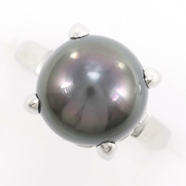 PT900 プラチナ リング 指輪 12号 パール 約12mm ジュエリー 中古
