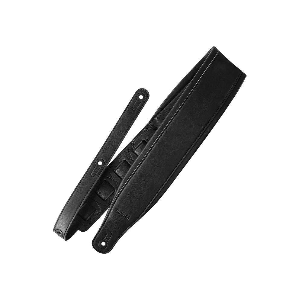 Richterシリーズ Backline ギターストラップ 1647 黒色 合成皮革 幅を広げて軽量化
