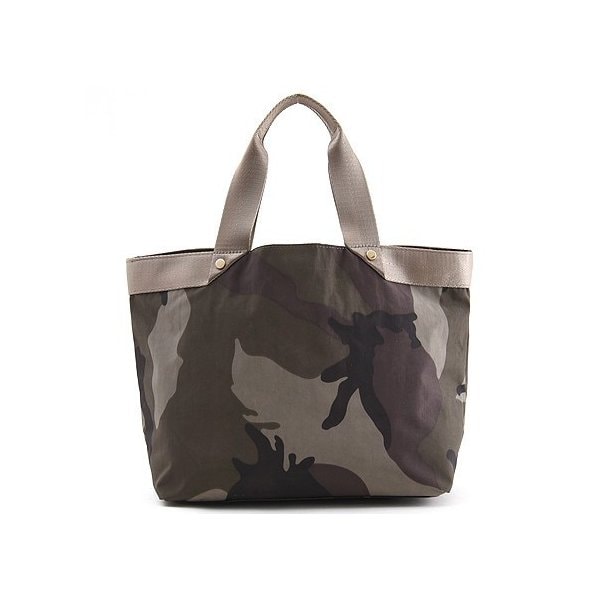 COOCO テープハンドル 迷彩柄 無地 トート バッグ カーキ A4 通勤 通学 WEB限定 1613111084