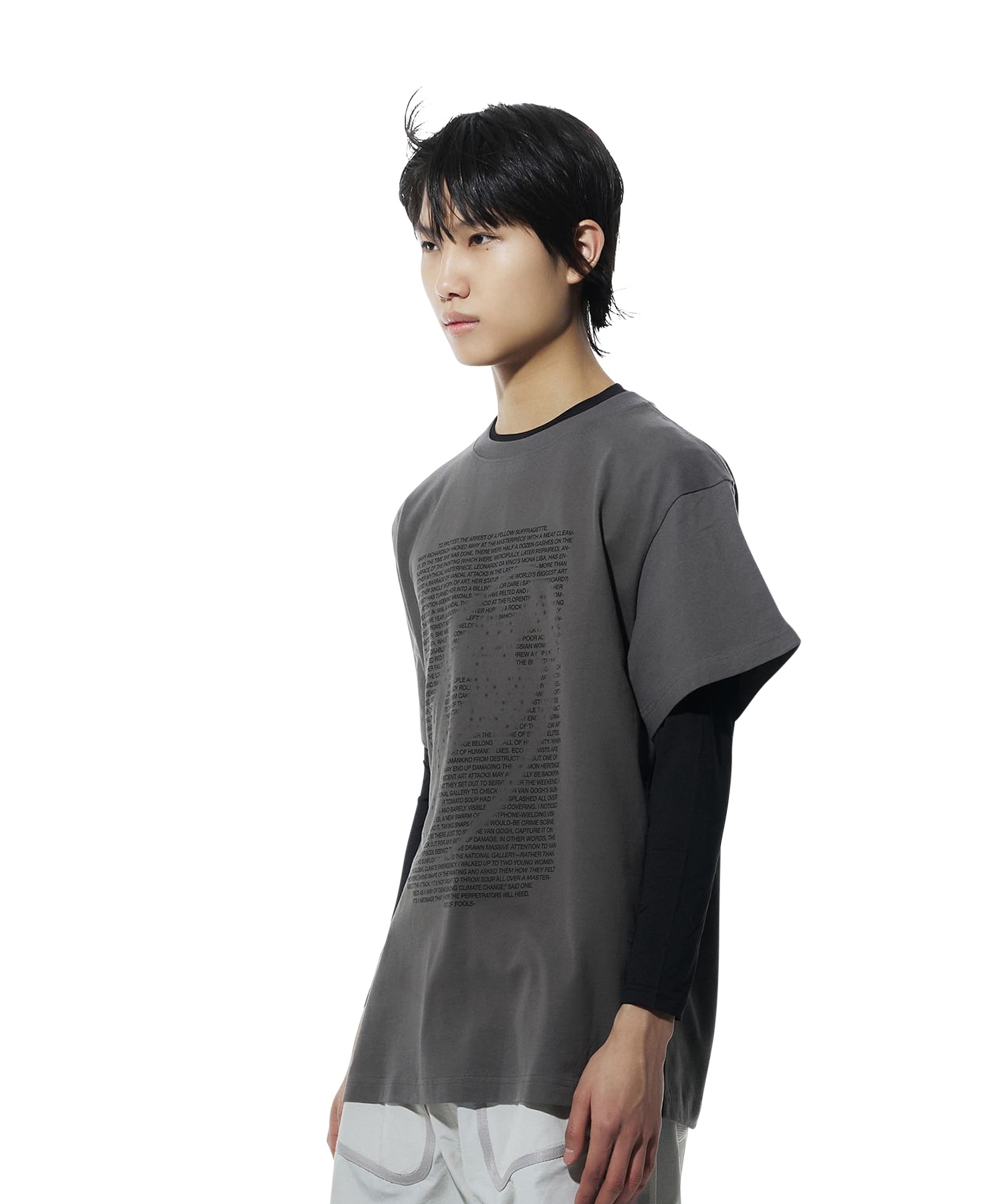 【SANSANGEAR】 INFUSE T-SHIRT : BROWN