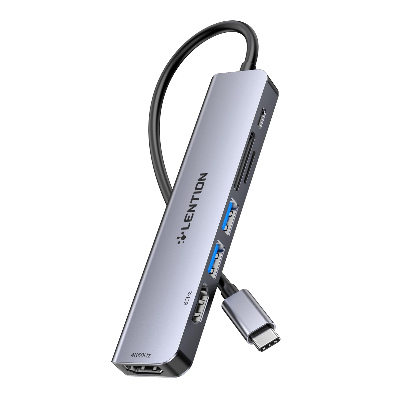 LENTION USB C ドッキングステーション MacOSでも 2画面 出力可能 4K 60Hz 1080P デュアルHDMI 100W PD給電 7-in-1 USB Type-C 変換アダプタ 5,532円