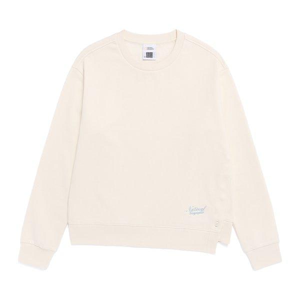 N261WSW051 女性 グレビ セミオーバーフィット 変形 スウェットシャツ IVORY
