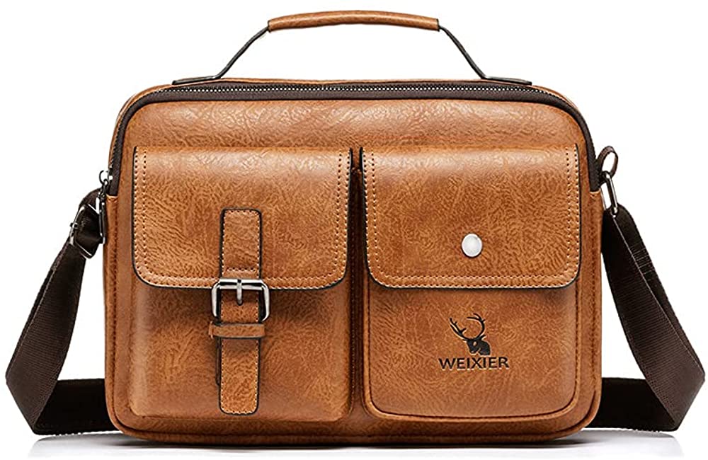 【本日限定価格】 Whatna 1806 黒 ブラウン かばん男性用 自転車 実用 軽量 な シンプ