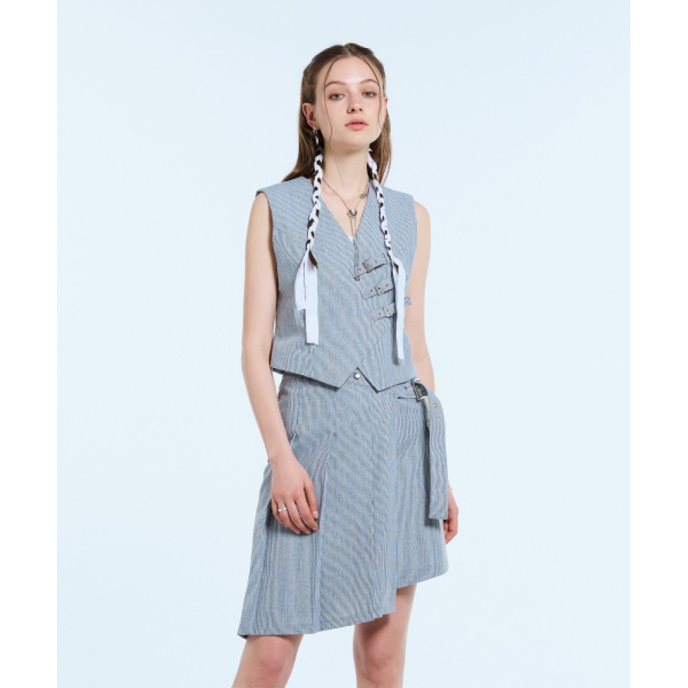 ラティジェント L11 バックルプリーツセットアップ (ブルー)