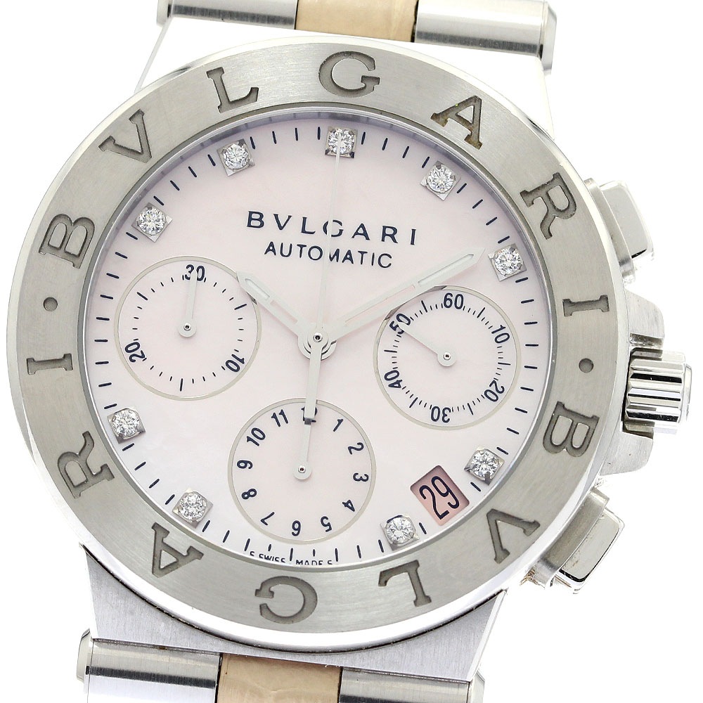 ブルガリ BVLGARI DG35SCH ディアゴノ クロノグラフ 9Pダイヤ 自動巻き ボーイズ _900462【中古】 100,800円
