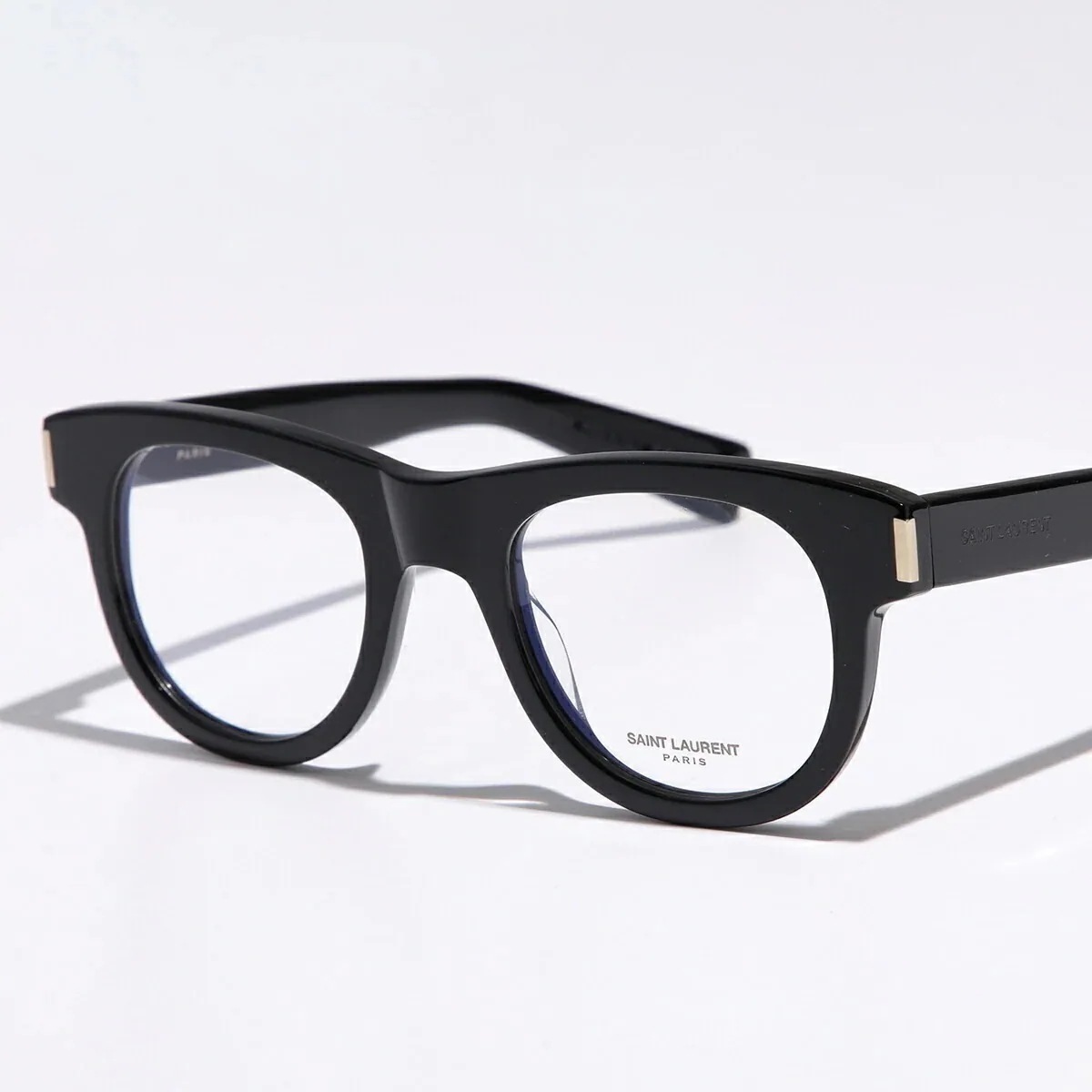 SAINT LAURENT サンローラン メガネ SL 571 OPT レディース メンズ ボストン型 セルフレーム フルリム 黒縁 ロゴ めがね 眼鏡 伊達メガネ 【ts】