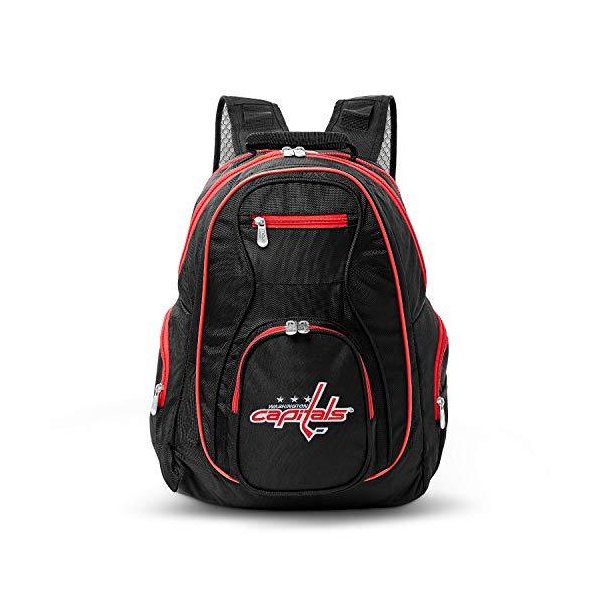 NHL Washington Capitals Colored Trim Premium Laptop Backpack 並行輸入品